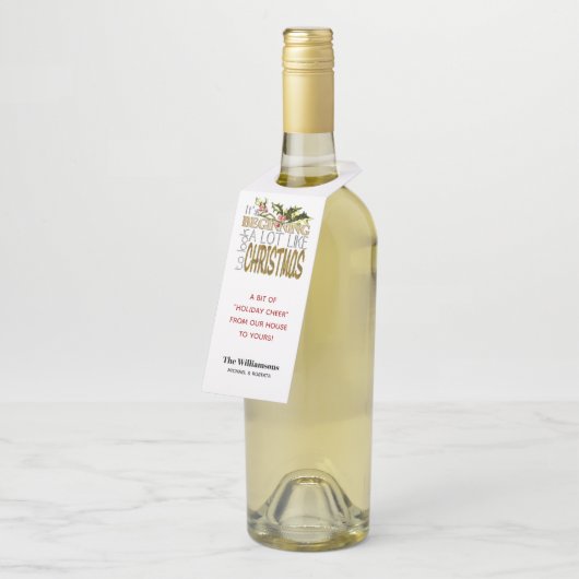 それはクリスマスのようにたくさん見え始めています ボトルネックタグ (アングル)