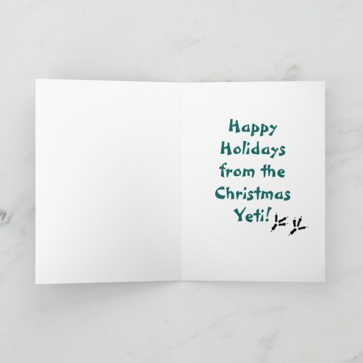 それはクリスマスの雪男ですか。 シーズンカード (内部)