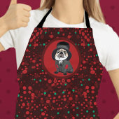 それはクリスマスパグ犬の恋人ホボエルボパッチだ エプロン