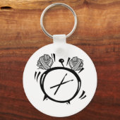 それはクロシェOクロック基本ボタンのキーチェーン キーホルダー (正面)