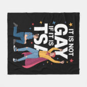 それはゲイではないもしTSAセキュリティ航空おもしろい会社である フリースブランケット (正面(横))