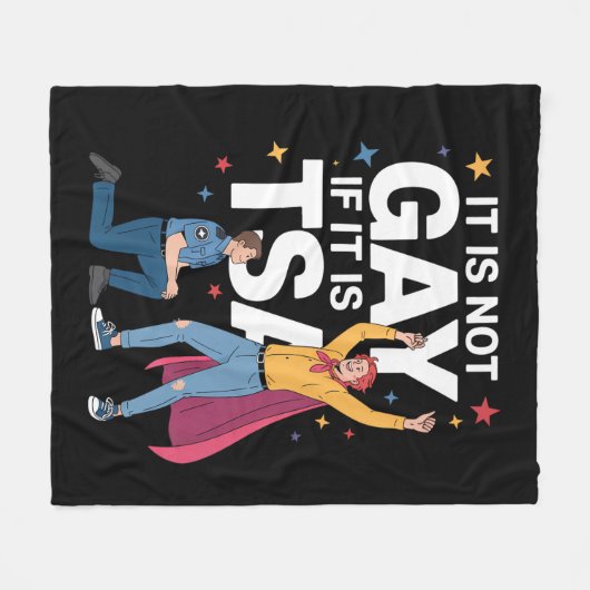 それはゲイではないもしTSAセキュリティ航空おもしろい会社である フリースブランケット (正面(横))