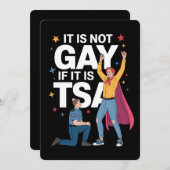 それはゲイではないもしTSAセキュリティ航空おもしろい会社である 招待状 (正面/裏面)