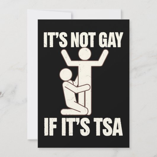 それはゲイではないもしTSAセキュリティLGBTQおもしろい 招待状 (正面)