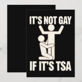 それはゲイではないもしTSAセキュリティLGBTQおもしろい 招待状 (正面/裏面)