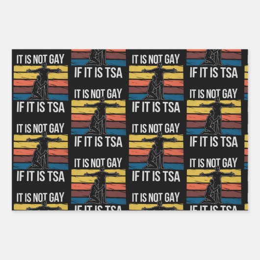 それはゲイではないもしTSAセキュリティLGBTQプライド ラッピングペーパーシート (正面)