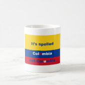 それはコロンビアないコロンビアを綴りました コーヒーマグカップ (中央)
