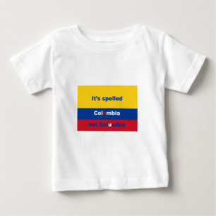 それはコロンビアないコロンビアを綴りました ベビーTシャツ