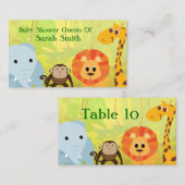 それはジャングルのベビーシャワーです プレイスカード (正面/裏面)