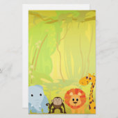それはジャングルのベビーシャワーです 便箋 (正面/裏面)