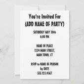 それはソーセージのおもしろいな招待状までのパーティーではないです 招待状 (裏面)