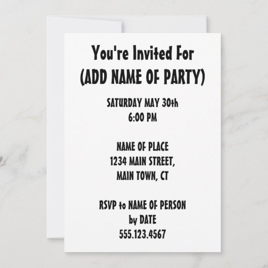 それはソーセージのおもしろいな招待状までのパーティーではないです 招待状 (裏面)