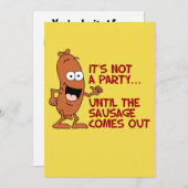 それはソーセージのおもしろいな招待状までのパーティーではないです 招待状 (正面/裏面)