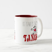 それはタンゴに2つを取ります ツートーンマグカップ (正面右)