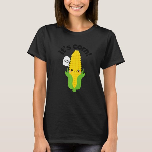 それはトウモロコシだジュースを持っている Tシャツ (正面)