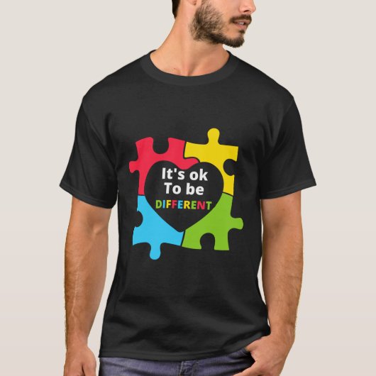 それはハート違うパズル自閉症である Tシャツ (正面)