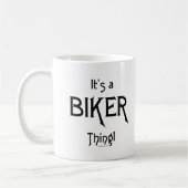 それはバイクもしくは自転車に乗る人の事です! コーヒーマグカップ (左)