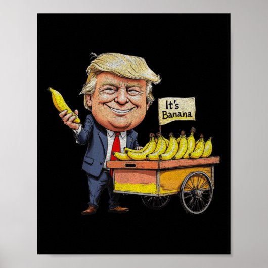 それはバナナ(スケール用)トランプおもしろいバナナTee ポスター (正面)