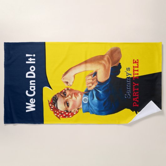 それはパーティーがこれを個人化するあなたのカスタムRosieです ビーチタオル (正面)