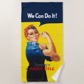 それはパーティーがこれを個人化するあなたのカスタムRosieです ビーチタオル (正面)