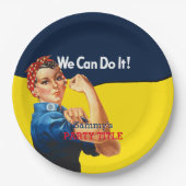 それはパーティーがこれを個人化するあなたのカスタムRosieです ペーパープレート (正面)