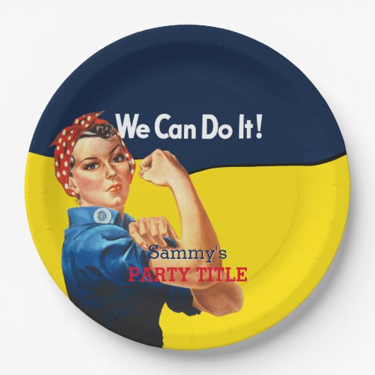 それはパーティーがこれを個人化するあなたのカスタムRosieです ペーパープレート (正面)