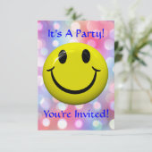 それはパーティーです! おもしろい、カラフルな招待状 招待状 (スタンド正面)