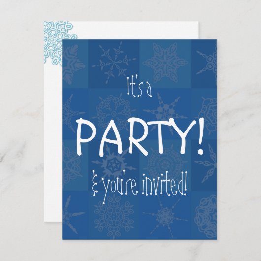 それはパーティーです! 及び招待されました! 招待状 (正面/裏面)
