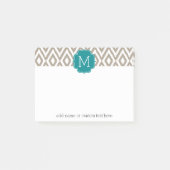 それはパーティー-イカットパターンとモノグラムカスタム ポストイット (正面)