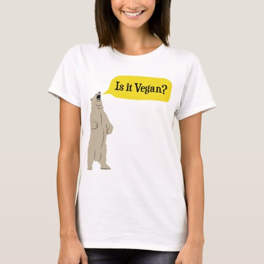 それはビーガンですか。 空腹なくま Tシャツ (正面)