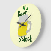 それはビール時の時計です ラージ壁時計 (傾斜)