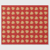 それはピザのアモーレ私のハートバレンタインデー ラッピングペーパー (フラット)