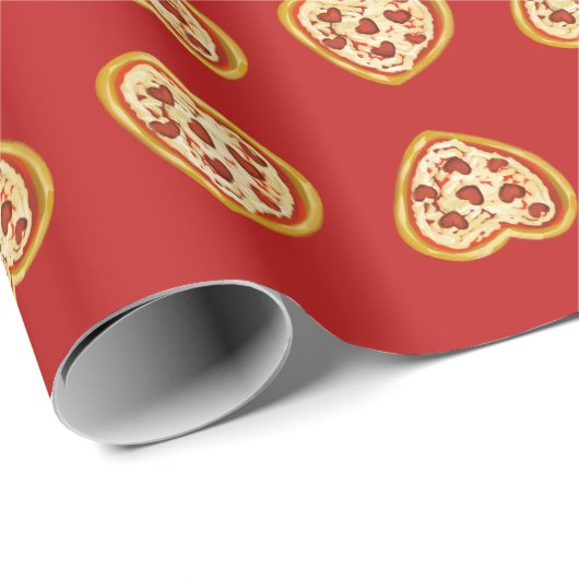 それはピザのアモーレ私のハートバレンタインデー ラッピングペーパー (ロールコーナー)