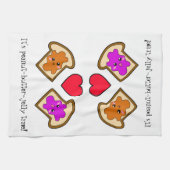 それはピーナツバターゼリーの時間です! キッチンタオル (横)