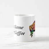 それはファンキーなコーヒーサイケデリックなカエルのマグです コーヒーマグカップ (中央)