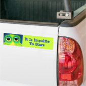 それはフクロウの凝視することは不作法バンパーステッカーです バンパーステッカー (トラック上)