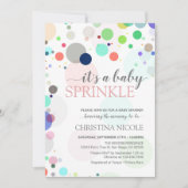 それはベビーの散水ベビーシャワーカラフルだ 招待状 (正面)