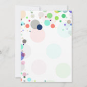 それはベビーの散水ベビーシャワーカラフルだ 招待状 (裏面)