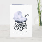 それはベビーカーの誕生の発表を用いる男の子です 案内状 (裏面)