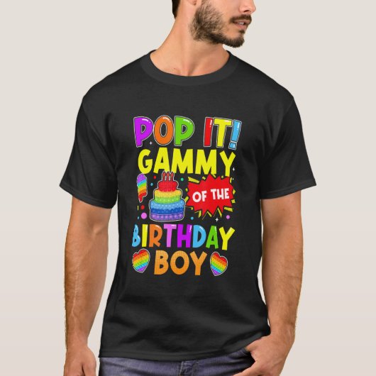 それはポップ・アートの誕生日の男の子フィジットキッズファミリーのゲーム Tシャツ (正面)