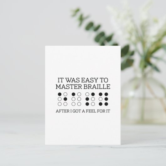 それはマスター簡単点字 ポストカード (スタンド正面)