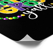 それはマルディグラスヤルおもしろいティーンズボーイズキッズマルディG ポスター (角)