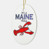 それはメインの事-ロブスターです セラミックオーナメント (左)