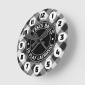 それはラクロスの円形の時計を遊ぶために球を取ります ラウンド壁時計 (傾斜)