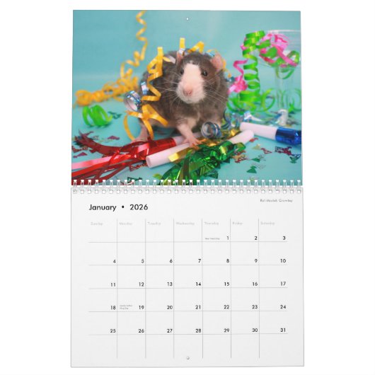 それはラットの世界暦です カレンダー (1月 2026)