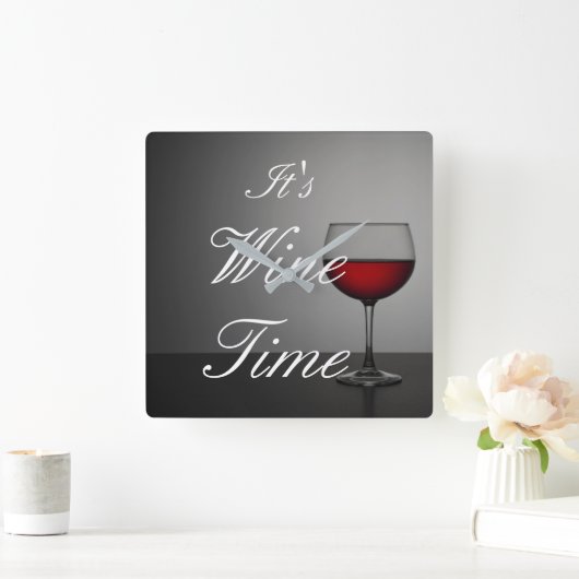 それはワインのタイムウォール時計だ スクエア壁時計 (ホーム)