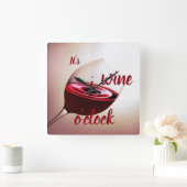 それはワインの時です スクエア壁時計 (ホーム)