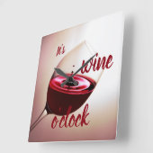 それはワインの時です スクエア壁時計 (傾斜)