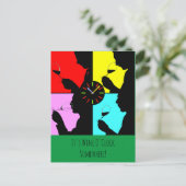 それはワイン時どこかのグラフィックアートヴィノ ポストカード (スタンド正面)