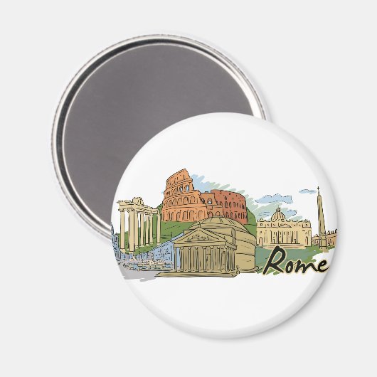 それは一日で建てられなかった(ローマ) マグネット (正面/裏面)